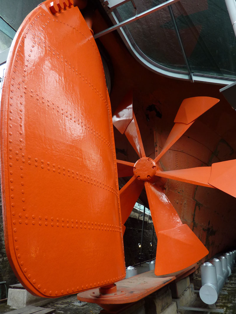 Rudder and propellor